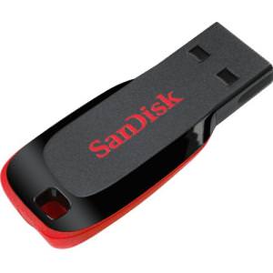 Western 2R1490 Sandisk Cruzer Blade Usb Flash Drive, 128gb, Usb 2.0, S