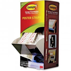 3m 17024CABPK Command Poster Strips Trial Pack, 4-stripspk, 100packs A