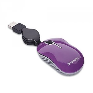 Verbatim 98617 Mini Travel Optical Mouse, , Commuter Series, Purple