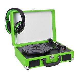 Innovative ITVS-550B-LM 3-speed Vintage Suitcase Turntable Wbuilt-in S