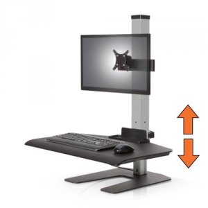 Innovative WNST-1-124 Single Monitor Freestanding Sit Stand