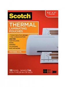 3m TP5854-100 Scotch Thermal Laminating Pouches - Sheet Size Supported