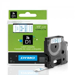 Dymo 45014 Blue Print White Tape, 12 X 23