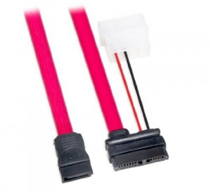 Syba CL-CAB40043 9inch Sata Power And Data Cable, Red Color