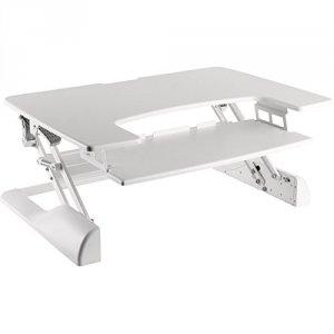 Ergotech FDM-DESK-W-42 Freedom Desk Sit Stand 42in Wht Supports 35lbs 