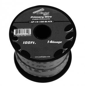 Audiopipe AP14100BK 14 Gauge 100ft Black Primary Wiring For Automotive