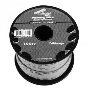 Audiopipe AP14100GY 14 Gauge Gray Primary Wire - 100ft Roll