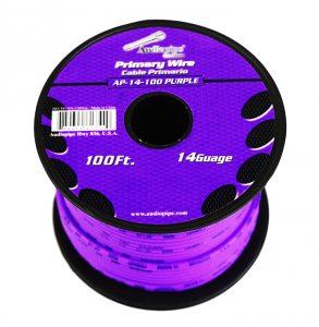 Audiopipe AP14100PL 14 Gauge Purple Primary Wire - 100 Feet