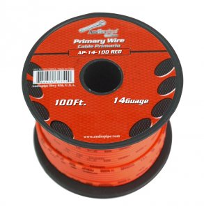 Audiopipe AP14100RD 14 Gauge Red Primary Wire - 100ft