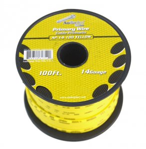 Audiopipe AP14100YW 14 Gauge Yellow Primary Wire - 100ft For Versatile