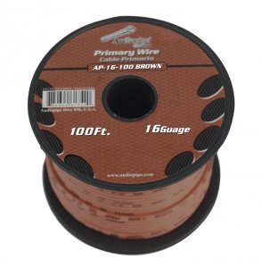 Audiopipe AP16100BR 16 Gauge 100ft Brown Primary Wire For Automotive U