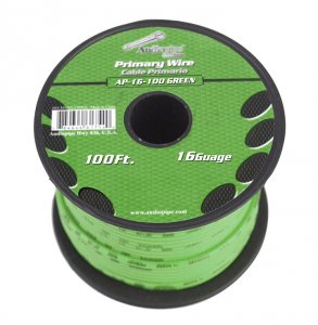 Audiopipe AP16100GR 16 Gauge 100ft Green Primary Wire