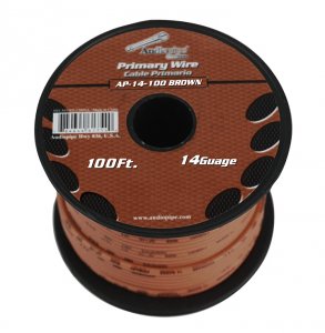 Audiopipe AP14100BR 14 Gauge 100ft Brown Primary Speaker Wire