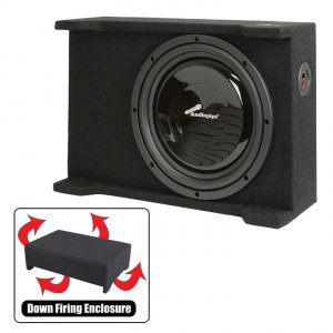 Audiopipe APSB12BDF Single 12 Shallow Downfire Sealed Enclosure With S