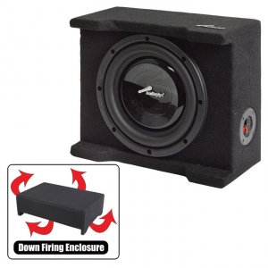 Audiopipe APSB8BDF Single 8 Shallow Downfire Sealed Enclosure With Sub