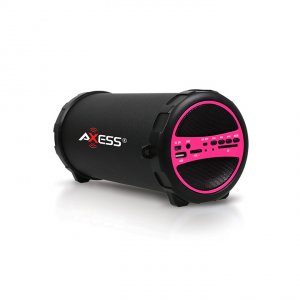 Axess SPBT1031PK Portable Bluetooth Indoor Outdoor-pink-with Built In 