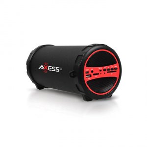 Axess SPBT1031RD Portable Bluetooth Indooroutdoor Red With Builtin 3 I