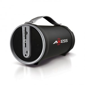 Axess SPBT1033-GY Portable Bluetooth 2.1 Hi-fi Cylinder Speaker Wsd Ca