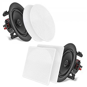 Pyle PDIC106 10 In-wall  In-ceiling Dual Stereo Speakers 250 Watt 2-wa