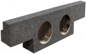 Qpower BQGMC102004 Empty Woofer Enclosure  Dual 10 't' Shape