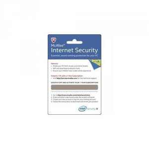 Intel BKCMIS1YRENG Software Mcafee Internet Security Physical Activati