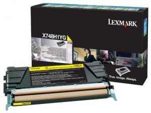 Original Lexmark X748H1YG X748 Yellow High Yield Return Program Toner 