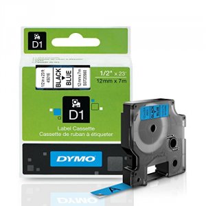 Dymo 45016 Black Print Blue Tape, 12 X 23