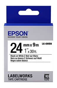 Epson LK-6WBN Label Works Labels Stnd Blkwht