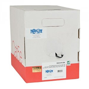 Tripp N024-01K-BK 1000ft Cat5  Cat5e Bulk Cable Solid Cmp Plenum Pvc B