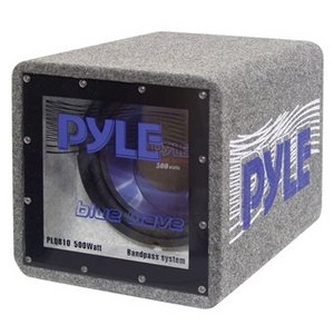 Pyle PLQB8 8in 400w Bandpass Encl Syst     One 8high Pwr 4ohm Subw