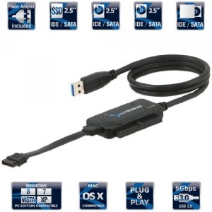 Sabrent USB-DSC9 2.5in3.5in Sataide            To Usb 3.0 Hdd Converte