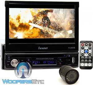 Power TI895B Farenheit Single Din 7 Flip Out Touchscreen With Dvd  Bt