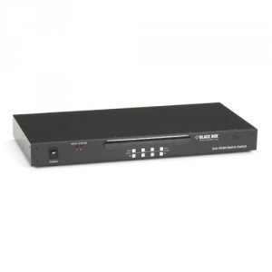 Black AVSW-HDMI2X4 2x4 Hdmi Matrix Switch Rs 232 Ir Remote