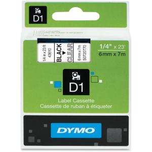 Dymo 43610 Black Print Clear Tape, 14 X 23