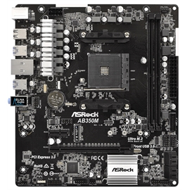 Asrock AB350M Motherboard  Amd Am4 B350 Ddr4 Pci Express Sata Micro At