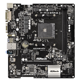 Asrock AB350M-HDV Motherboard Ab350m-hdv Amd Am4 B350 Ddr4 Pci Express