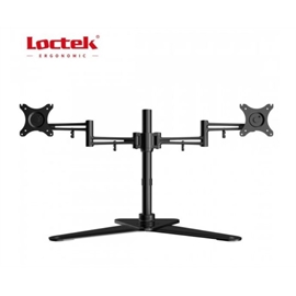 Loctek DF2D Accessory  Full Motion Free Standing Dual Monitor Arm 10-2