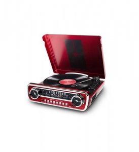 Ion ION-MUSTANG-LP-RED It69 Classic Car-styled Music Center