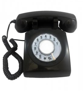 Cortelco ITT-500BLK Rotary Phone Black