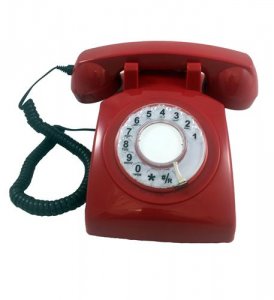 Cortelco ITT-500RED Rotary Phone Red