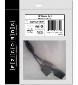 Ezcords EZC-EZ80004400 4w-tel X 4w-tel Cheater Cord