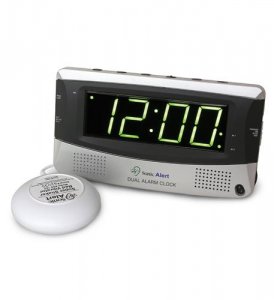 Sonic SA-SBD375SS Dual Alarm Clock W Bed Shaker