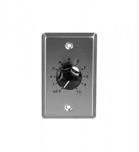 Speco SPC-WAT10 10w 70-25v Mono Attenuator Withwallplate