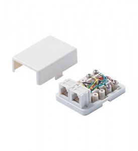 Steren ST-300-146WH 4c White Dual Surface Jack