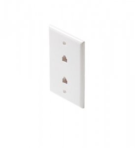 Steren ST-301-214WH 4c White Smooth Flush Dual Jack