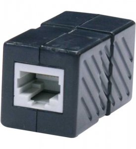 Steren ST-310-040BK Cat6 F-f Coupler- Black