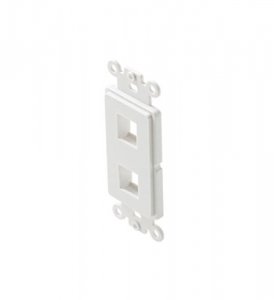 Steren ST-310-852WH Decora 2-cavity Keystone Insert