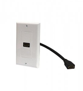 Steren ST-526-101W Standard Hdmi Pigtail Wall Plate White