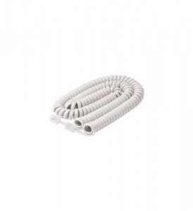 Steren ST-BL-322-025WH 25ft Coiled Handset Telephone Cord White