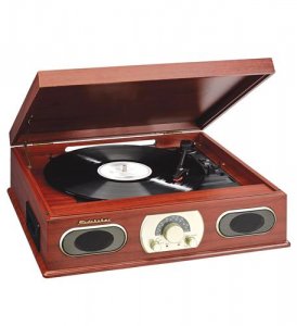 Studebaker STUD-SB6052C Wooden Turntable With Amfm And Cassette